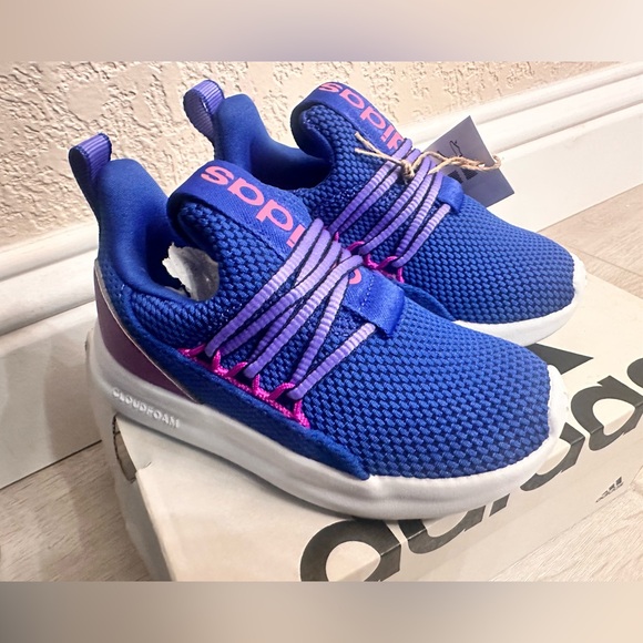 adidas Other - Adidas Lite Racer Adapt 7.0 Toddler Sneakers Blue Purple 8K NEW